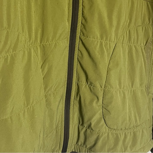 The North Face Lightweight Fabric Quilted Jacket Medium Green Hooded Full Zip - Picture 6 of 11